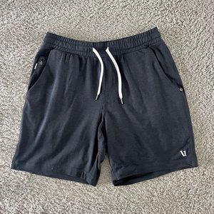vuori black heather ponto men’s shorts